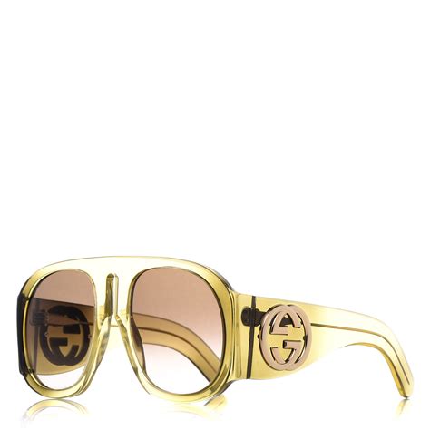 gucci shades aviator|gucci oversized aviator sunglasses.